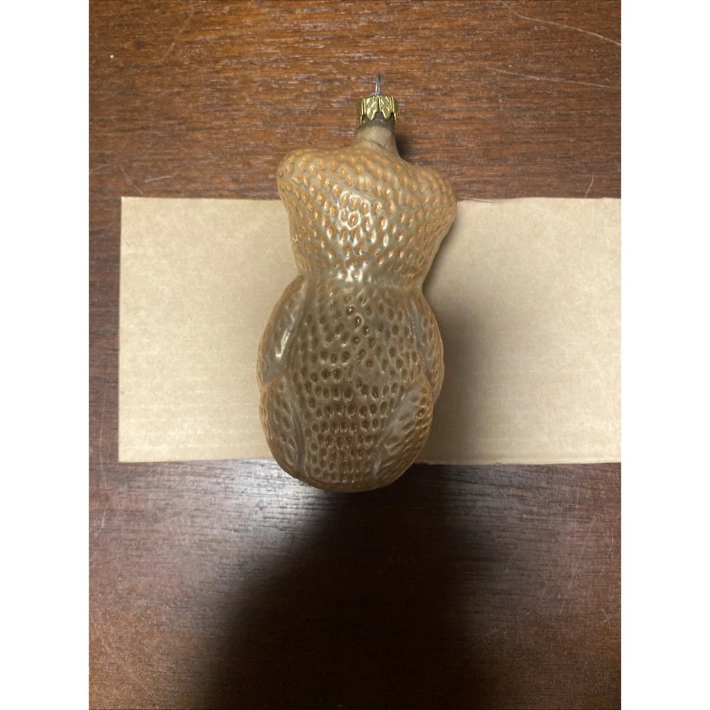 Vintage Glass‎ Little Brown Bear Christmas Ornament
